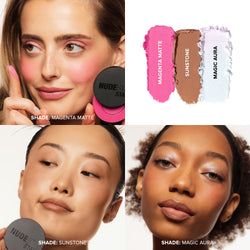 NUDESTIX SUNPINK GLOW - 3 PIECES STAX SET - MAGIC AURA, MAGENTA MATTE, SUNSTONE