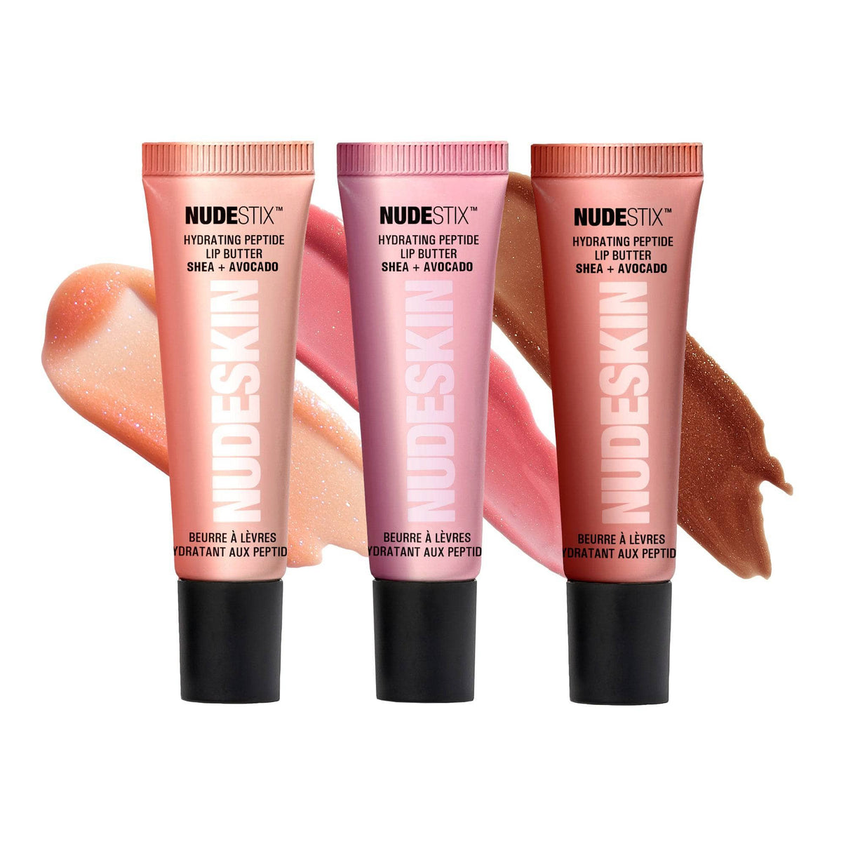 NUDEGLOW LIP SET HYDRATING PEPTIDE LIP 3-PC KIT