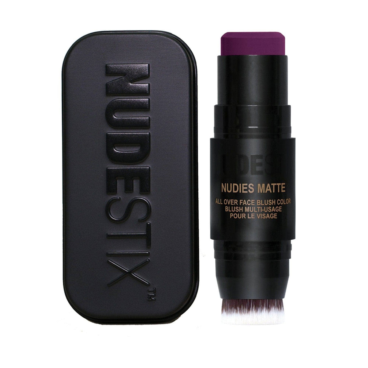 Nudies Blush Stick in shade Moodie Blu with Nudestix Can